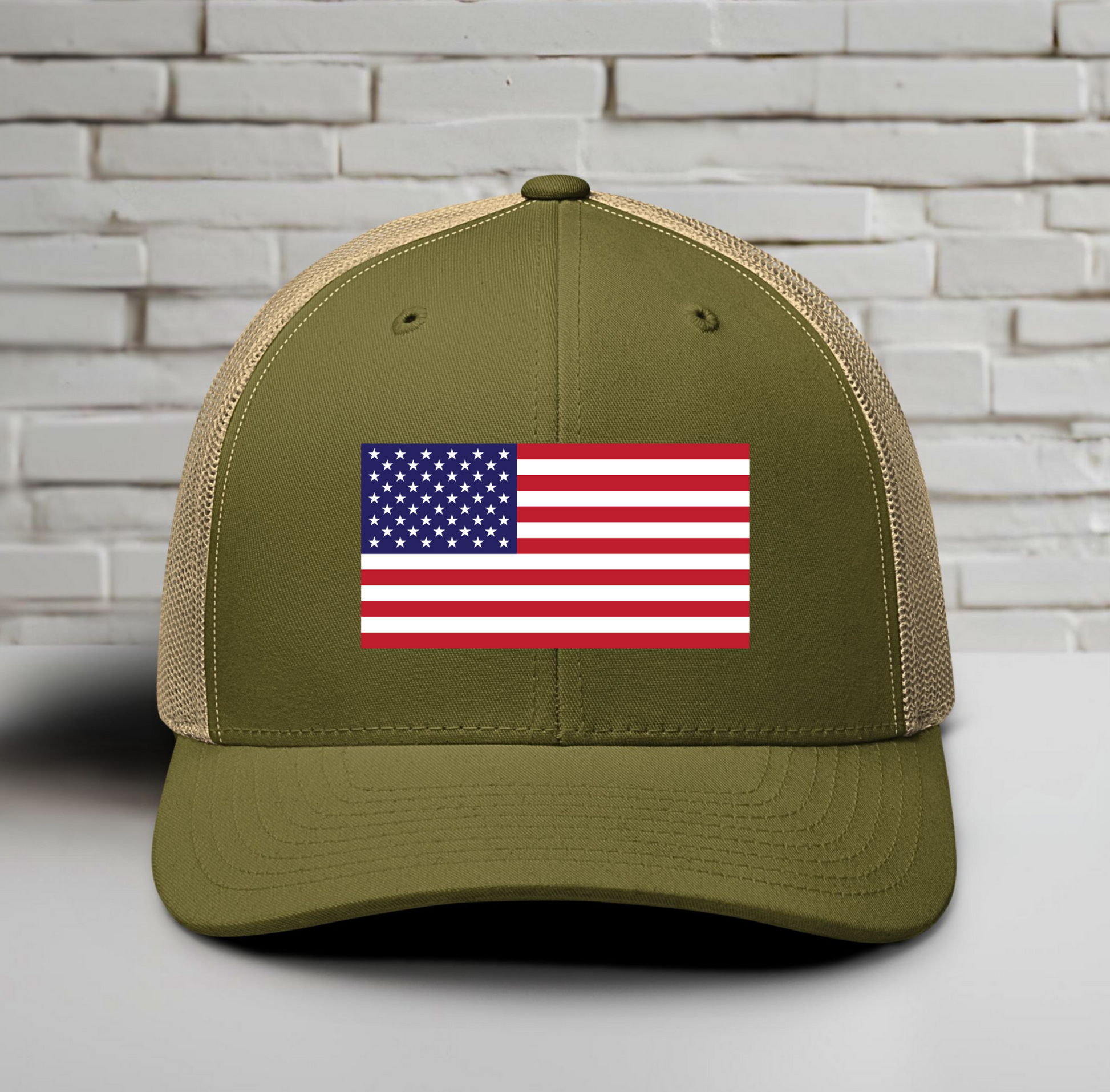 Patriotic Snapback Trucker Cap - USA Flag Design