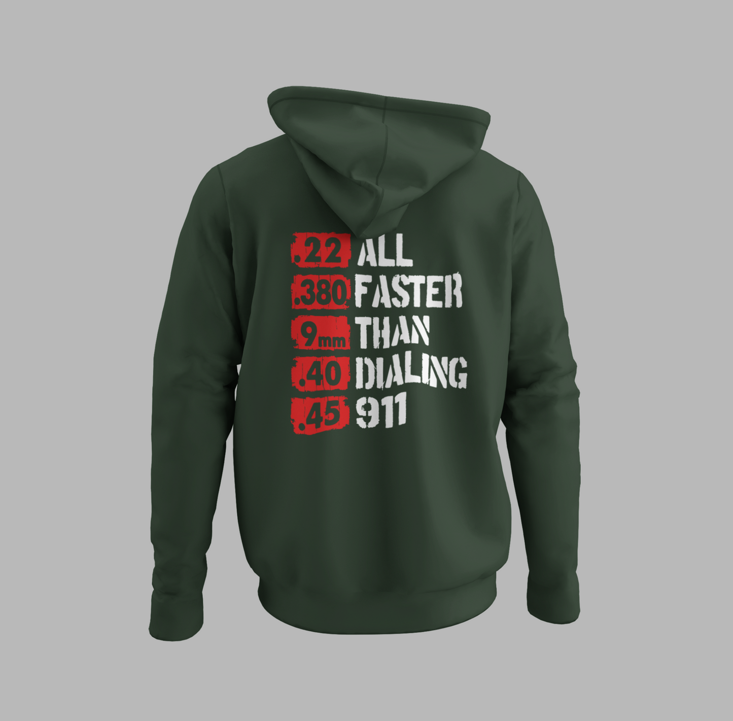 All Faster Than Dialing 911 Unisex Hoodie, Gun Rights Gift, 2nd Amendment Sweatshirt, Pro Gun Apparel