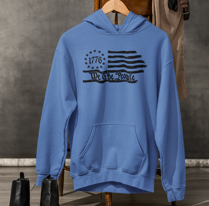 We The People 1776 Flag Patriotic Unisex Hoodie, Freedom & Liberty Sweatshirt, American Flag Hooded Sweatshirt,