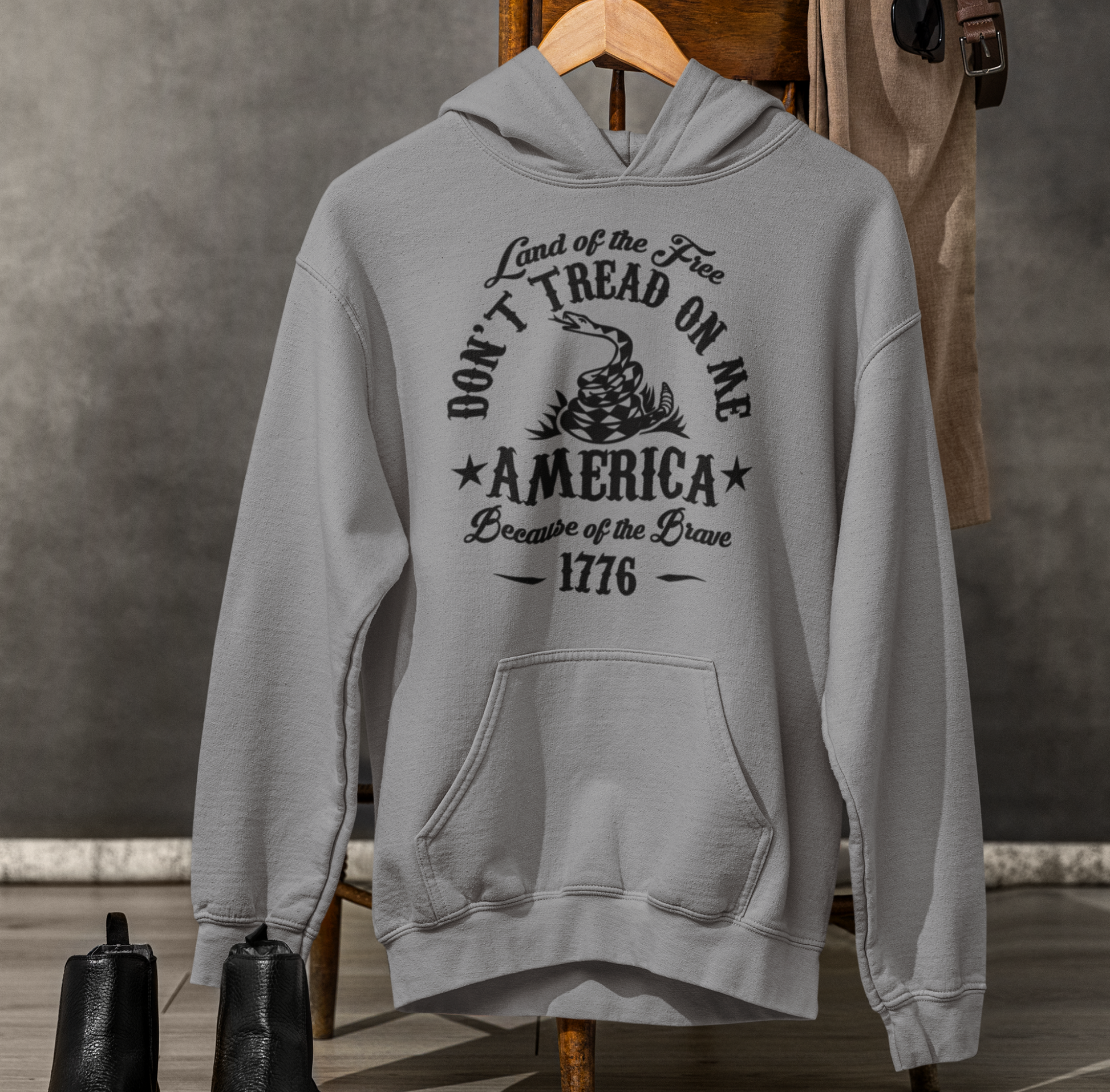 Liberty or Death Don't Tread on Me, Land of the Free Because of The Brave Unisex Hoodie
