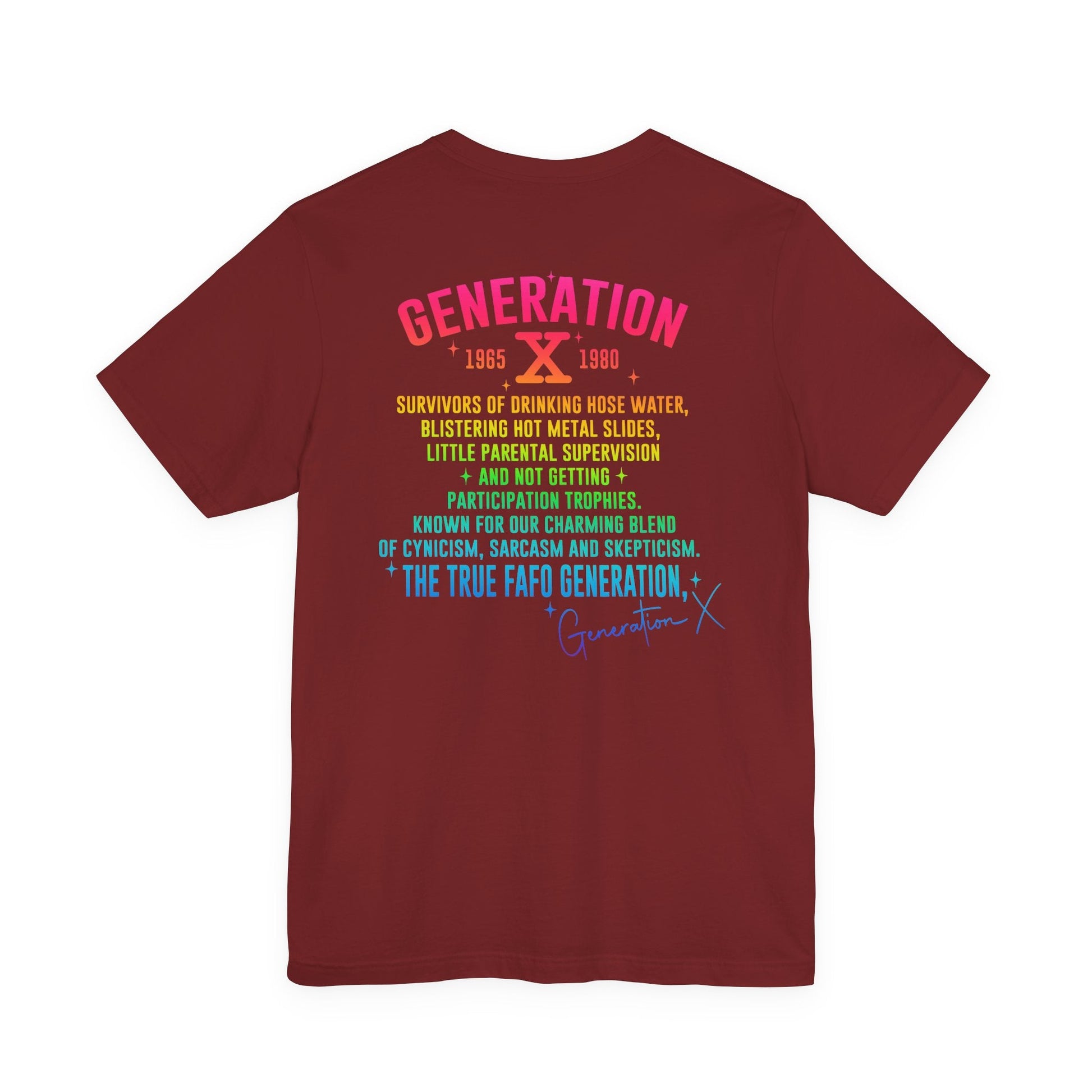 Retro Gen X T-Shirt, Vintage Style Tee, Unisex Graphic Tee, Nostalgic 80s Shirt, Perfect for Gen X Fans, Gift for Retro Lovers