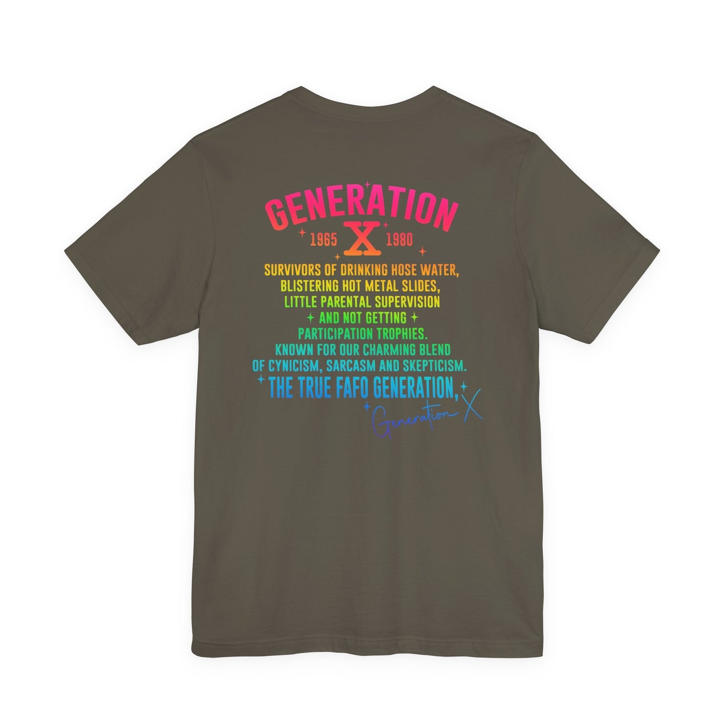 Retro Gen X T-Shirt, Vintage Style Tee, Unisex Graphic Tee, Nostalgic 80s Shirt, Perfect for Gen X Fans, Gift for Retro Lovers