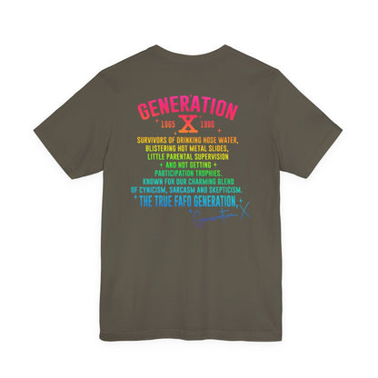 Retro Gen X T-Shirt, Vintage Style Tee, Unisex Graphic Tee, Nostalgic 80s Shirt, Perfect for Gen X Fans, Gift for Retro Lovers