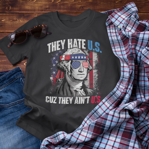 Patriotic Short Sleeve Tee, Independence Day Shirt, USA Pride Top, Trendy Graphic Tee, Casual Summer Wear, Gift for Americans