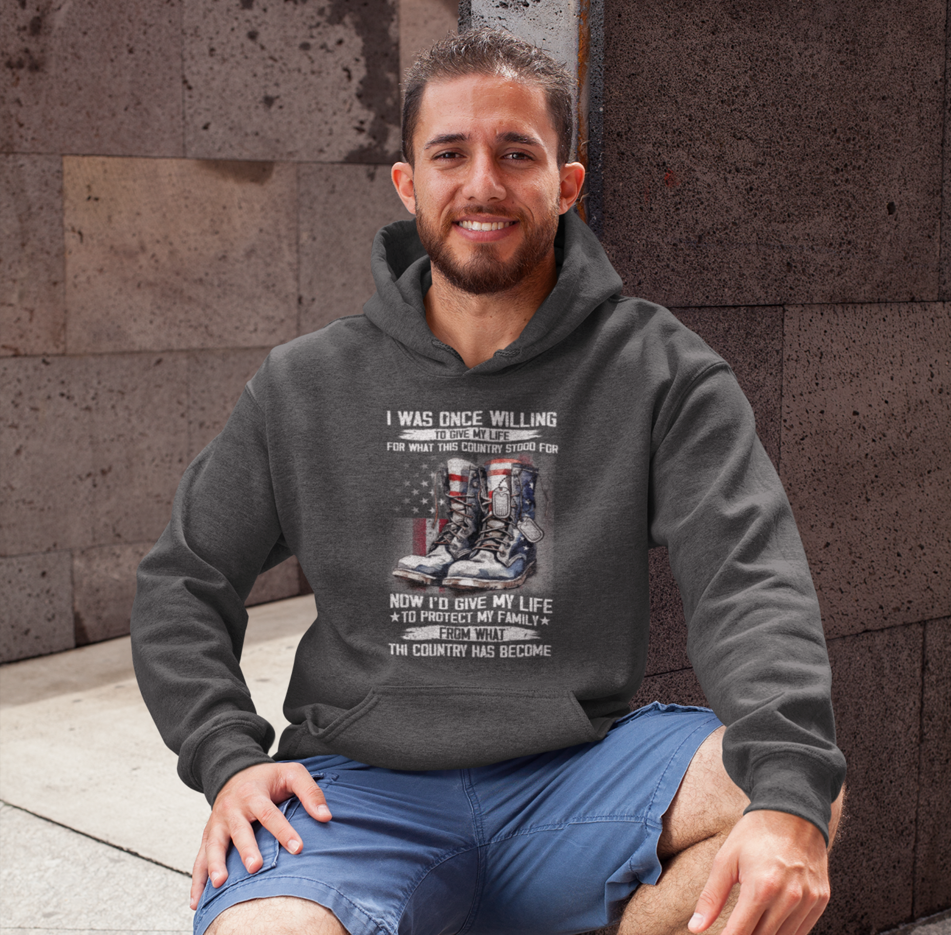 I was once willing to give my life, Unisex Hoodie, Proud Military Veteran, Army Gift for Him, Navy Wife Gift