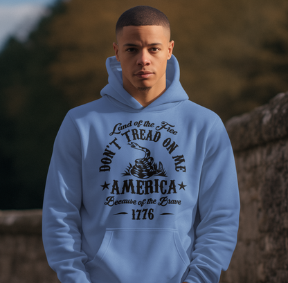 Liberty or Death Don't Tread on Me, Land of the Free Because of The Brave Unisex Hoodie