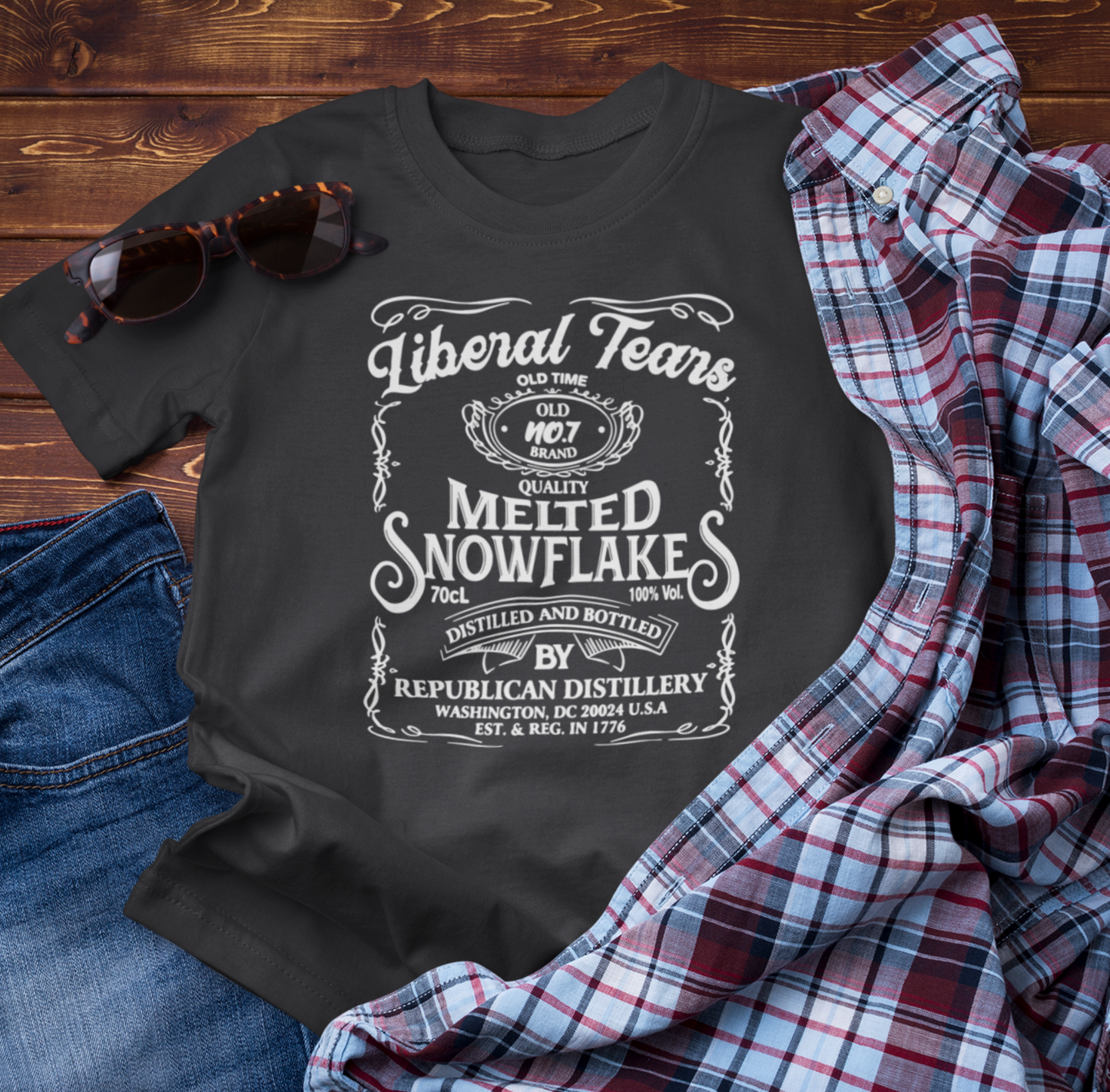 Liberal Tears Quality Melted Snowflakes Unisex T-Shirt, Political Statement, Independence Day Gift.