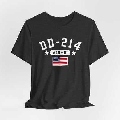 DD-214 Veteran Alumni Unisex T-Shirt, Military Retirement Tee, Perfect for Veterans Day