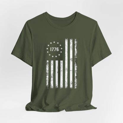 1776 Flag Unisex T-Shirt, Patriotic Tee for Celebrating Our Founding, USA History Shirt, July 4th Tee, American Flag Shirt, Independence Day