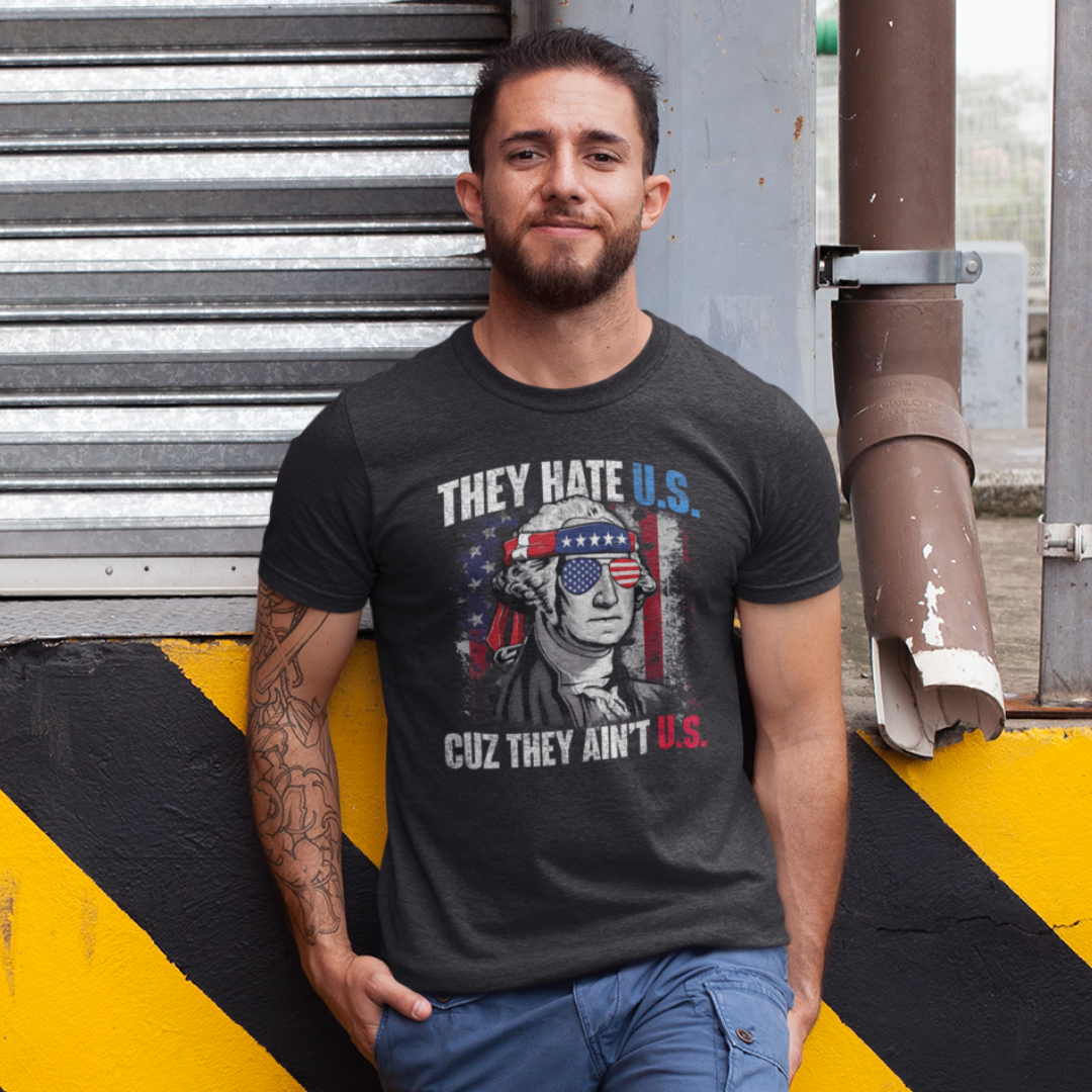 Patriotic Short Sleeve Tee, Independence Day Shirt, USA Pride Top, Trendy Graphic Tee, Casual Summer Wear, Gift for Americans