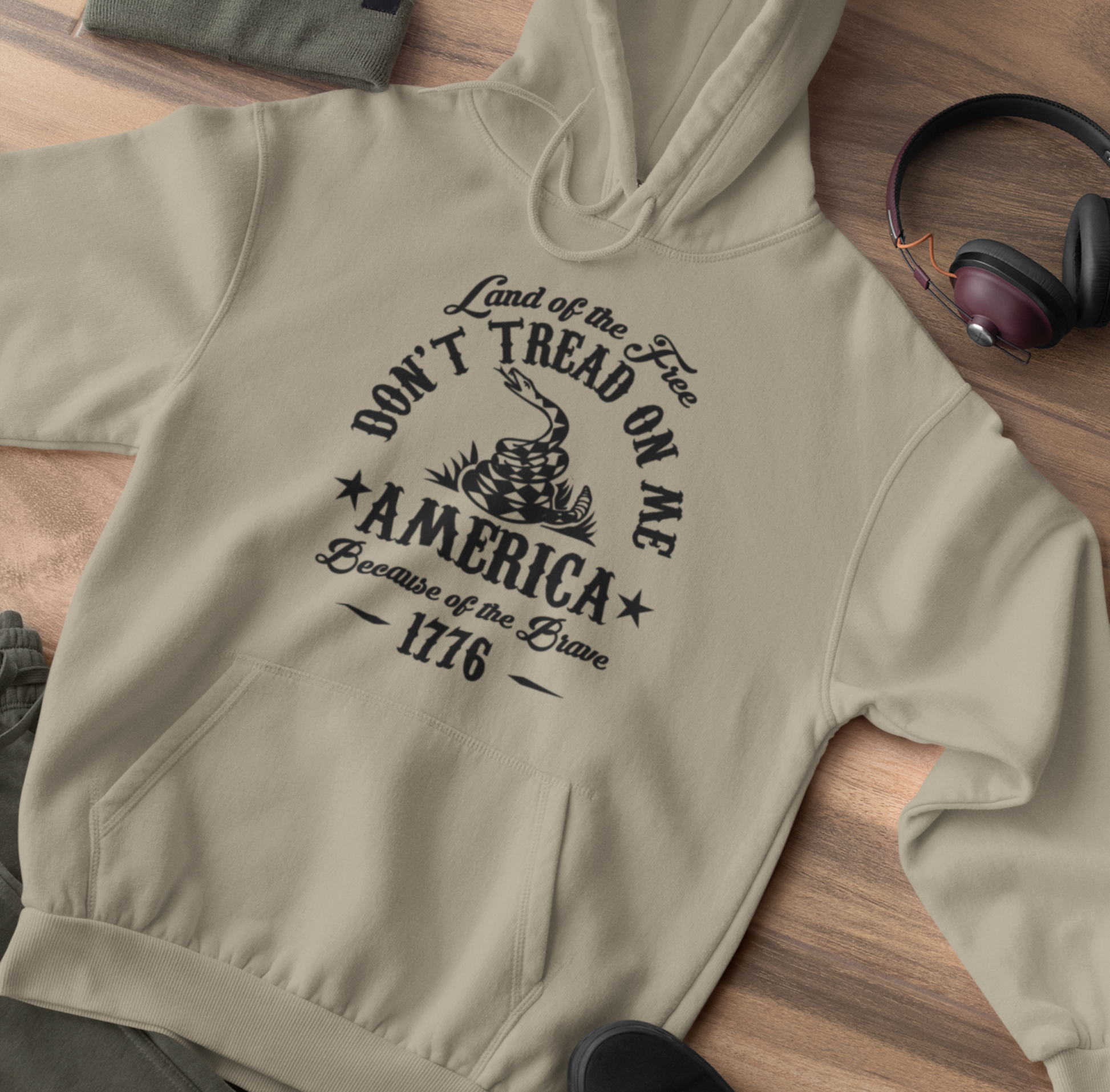 Liberty or Death Don't Tread on Me, Land of the Free Because of The Brave Unisex Hoodie