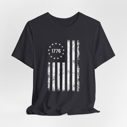 1776 Flag Unisex T-Shirt, Patriotic Tee for Celebrating Our Founding, USA History Shirt, July 4th Tee, American Flag Shirt, Independence Day