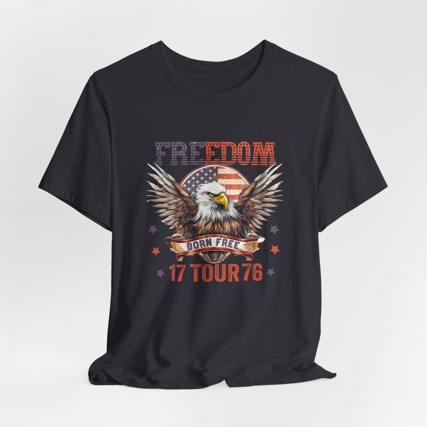 Freedom Tour 1776 Eagle Unisex T-Shirt, Patriotic Graphic T-Shirt, Freedom Apparel