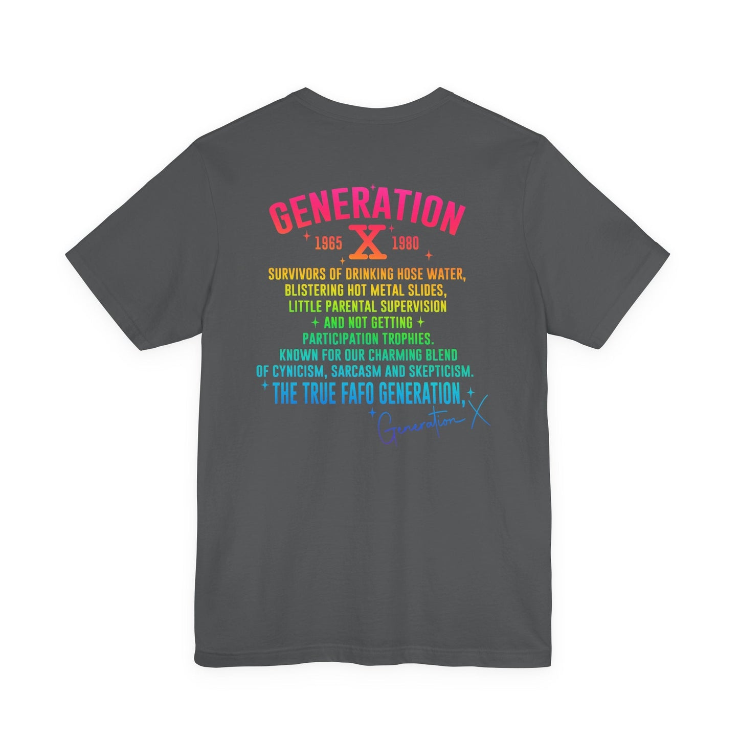 Retro Gen X T-Shirt, Vintage Style Tee, Unisex Graphic Tee, Nostalgic 80s Shirt, Perfect for Gen X Fans, Gift for Retro Lovers