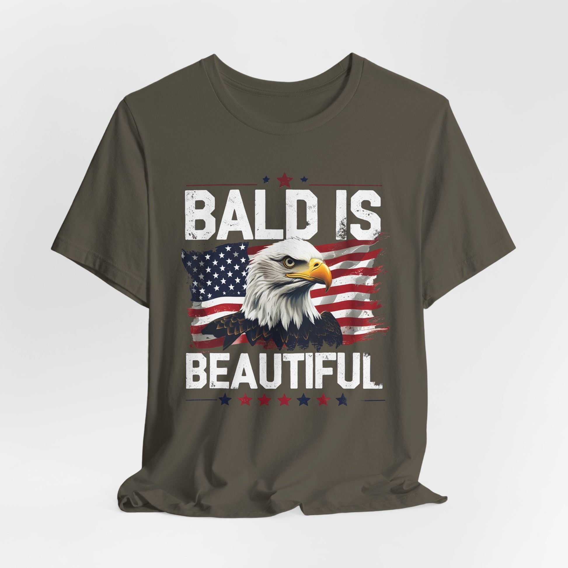 Bald is Beautiful Tee, Bald Eagle Shirt, Patriotic T-Shirt, Unisex Graphic Tee, Eagle Lover Gift, Independence Day Apparel