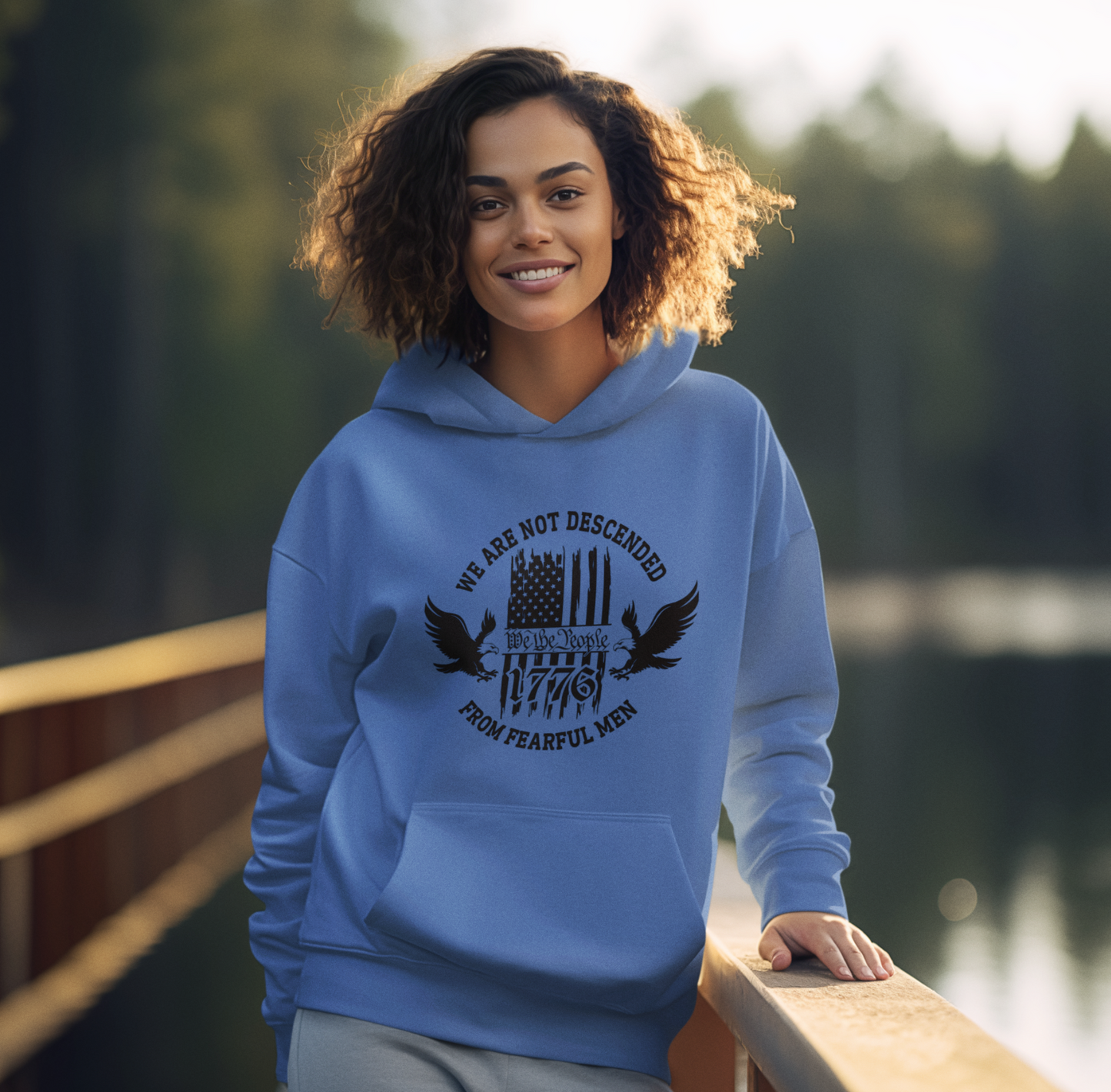 We Are Not Descended From Fearful Men Unisex Hoodie, Bold Patriotic Hoodie Jumper, Independence Day