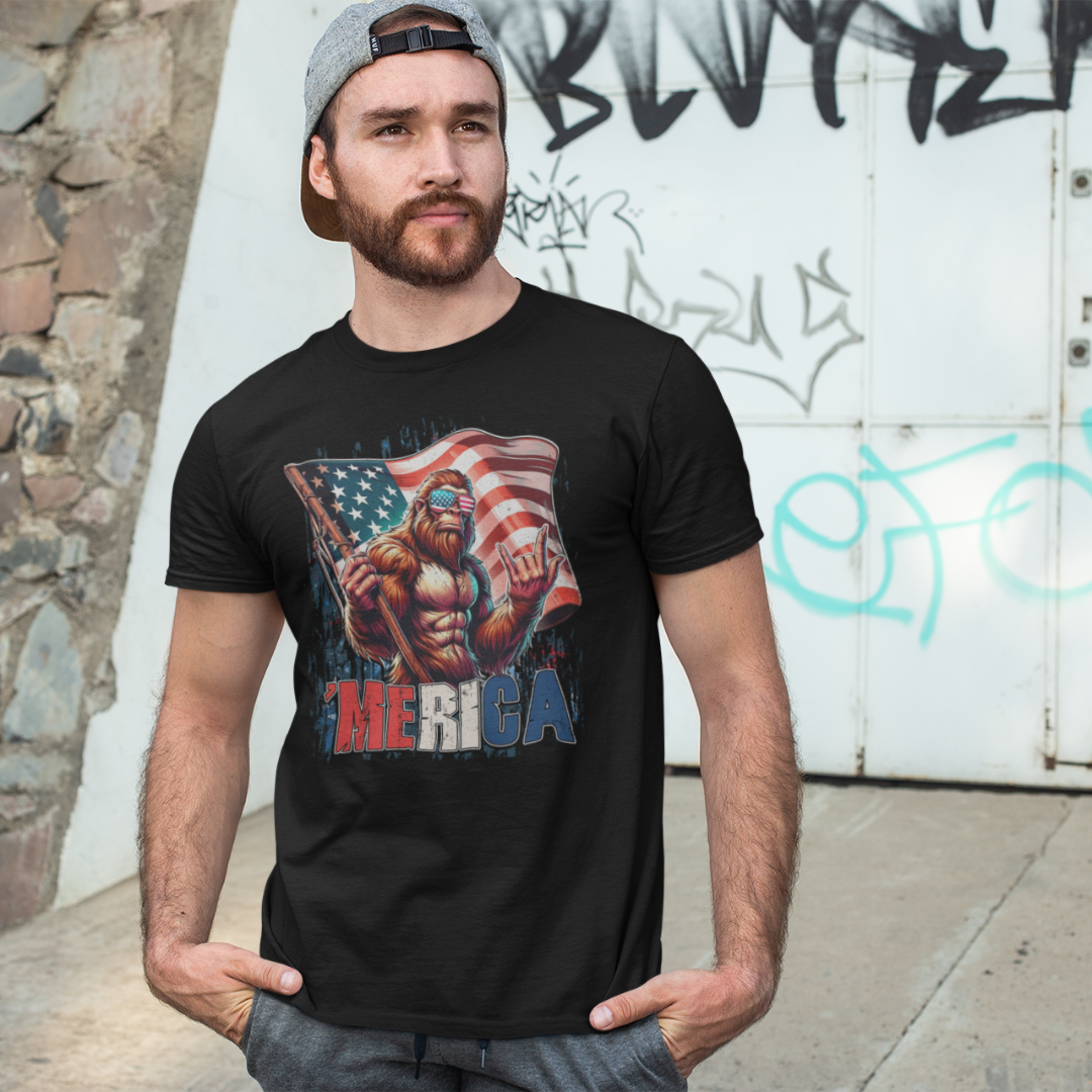 Patriotic Beast Unisex Tee, American Holidays Shirt, Independence Day Gift, Summer BBQ Attire, Funny Tee for Casual Wear