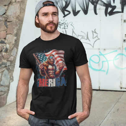 Patriotic Beast Unisex Tee, American Holidays Shirt, Independence Day Gift, Summer BBQ Attire, Funny Tee for Casual Wear