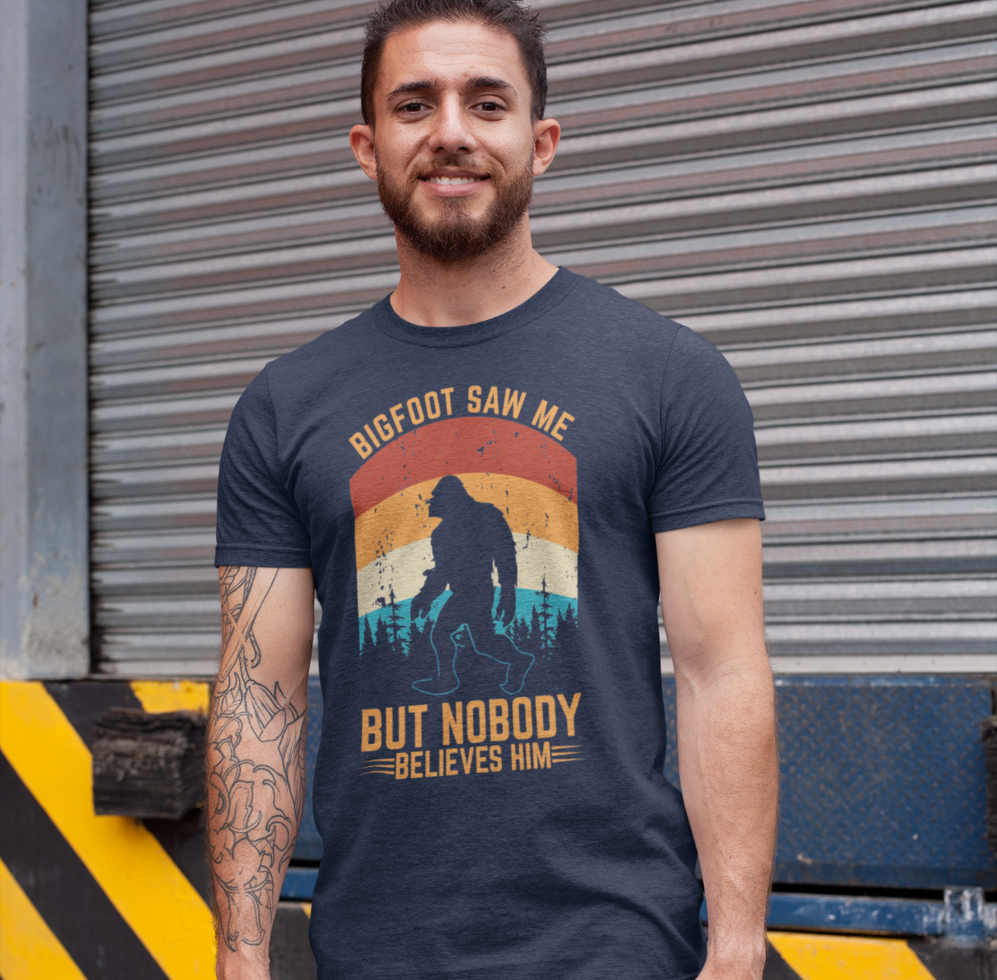 Bigfoot Saw Me T-Shirt, Fun Graphic Tee, Unisex Slogan Shirt, Perfect for Outdoor Lovers