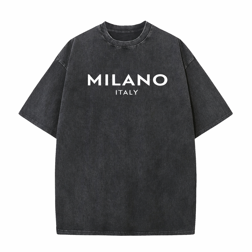SkullFuryMerch Milano Italy Vintage Oversized Cotton Tee