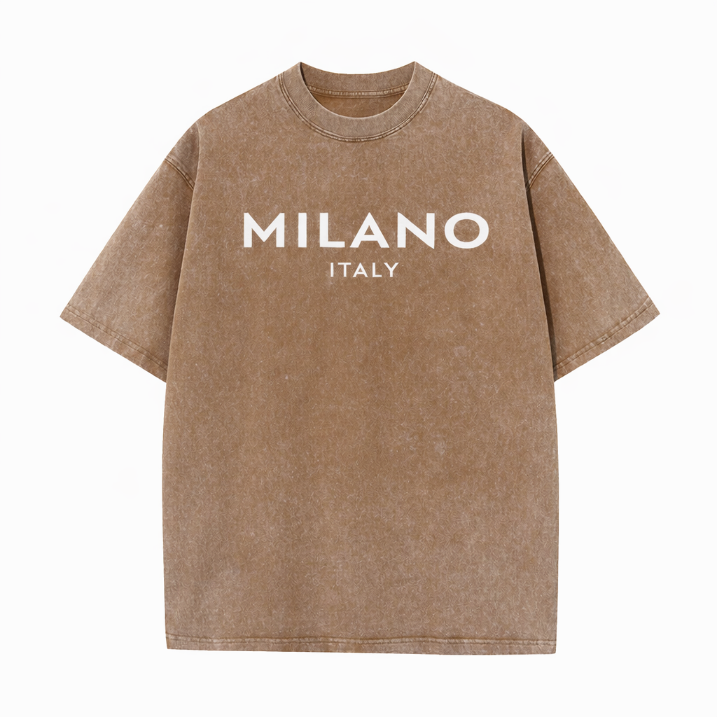 SkullFuryMerch Milano Italy Vintage Oversized Cotton Tee