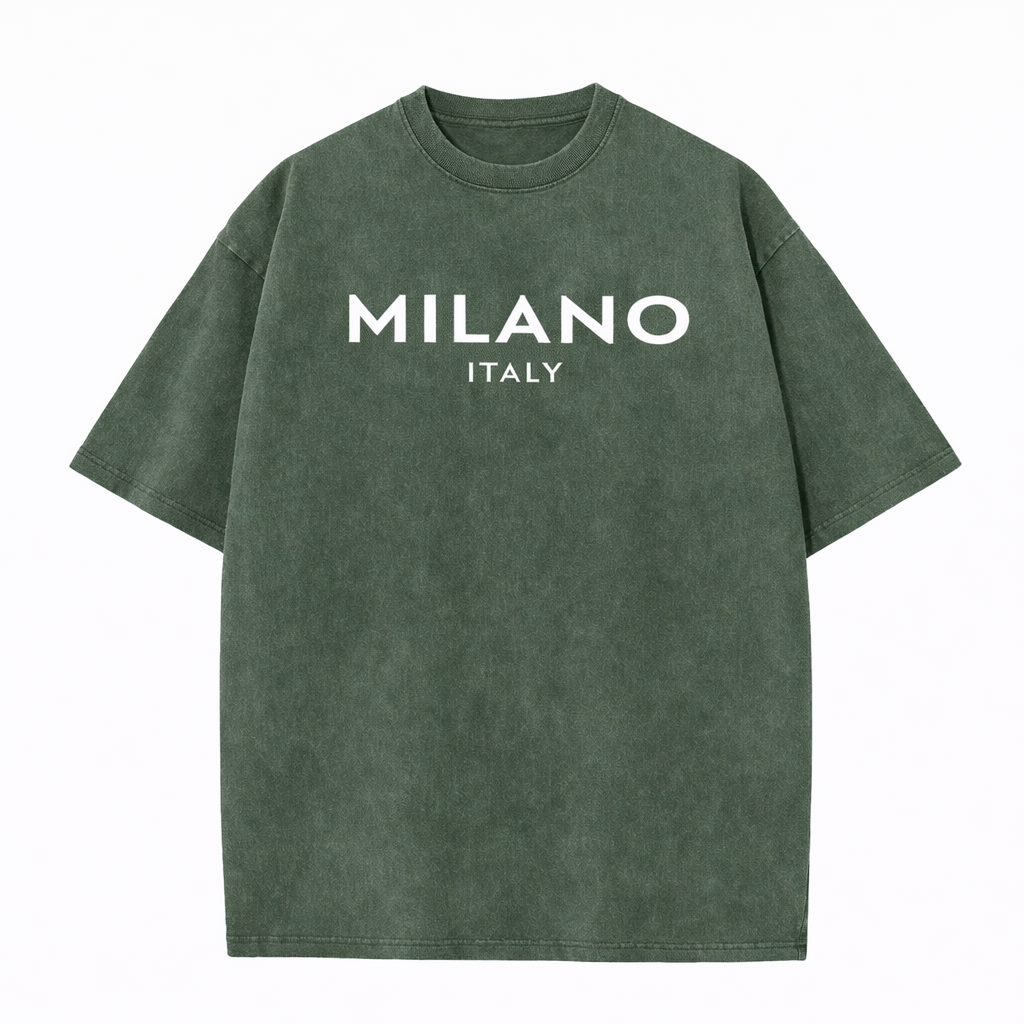 SkullFuryMerch Milano Italy Vintage Oversized Cotton Tee
