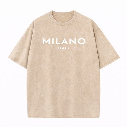 SkullFuryMerch Milano Italy Vintage Oversized Cotton Tee