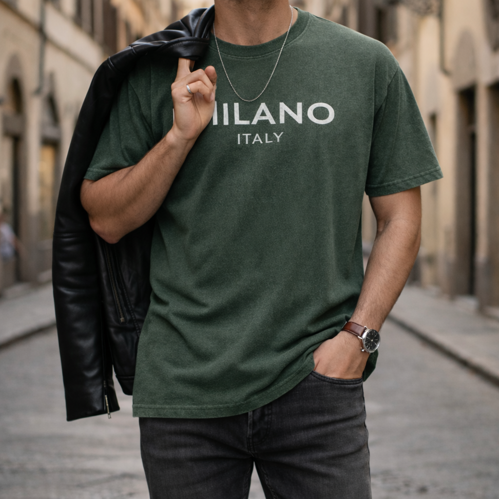 SkullFuryMerch Milano Italy Vintage Oversized Cotton Tee