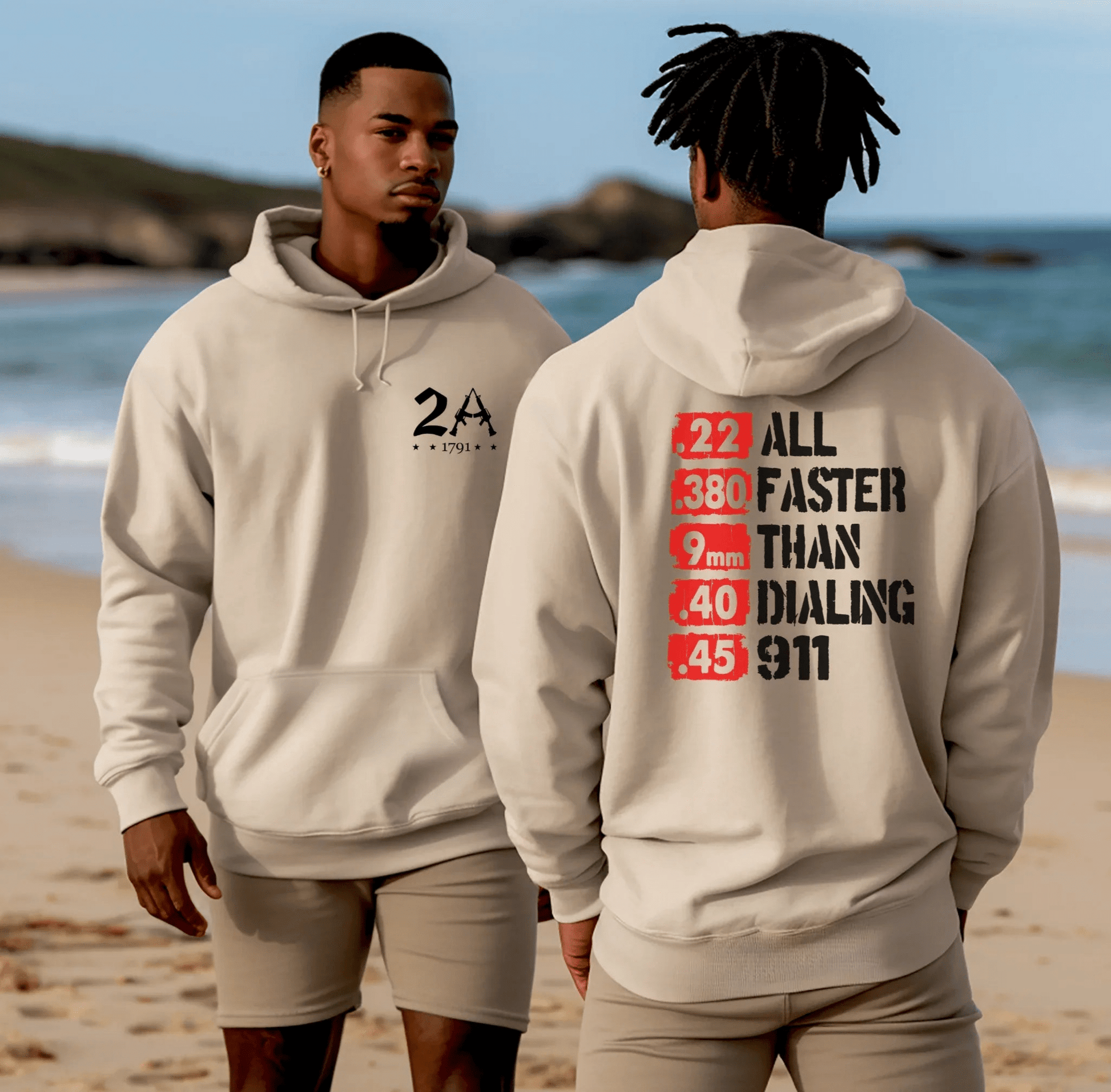 All Faster Than Dialing 911 Unisex Hoodie, Gun Rights Gift, 2nd Amendment Sweatshirt, Pro Gun Apparel - SKULLFURY MERCH