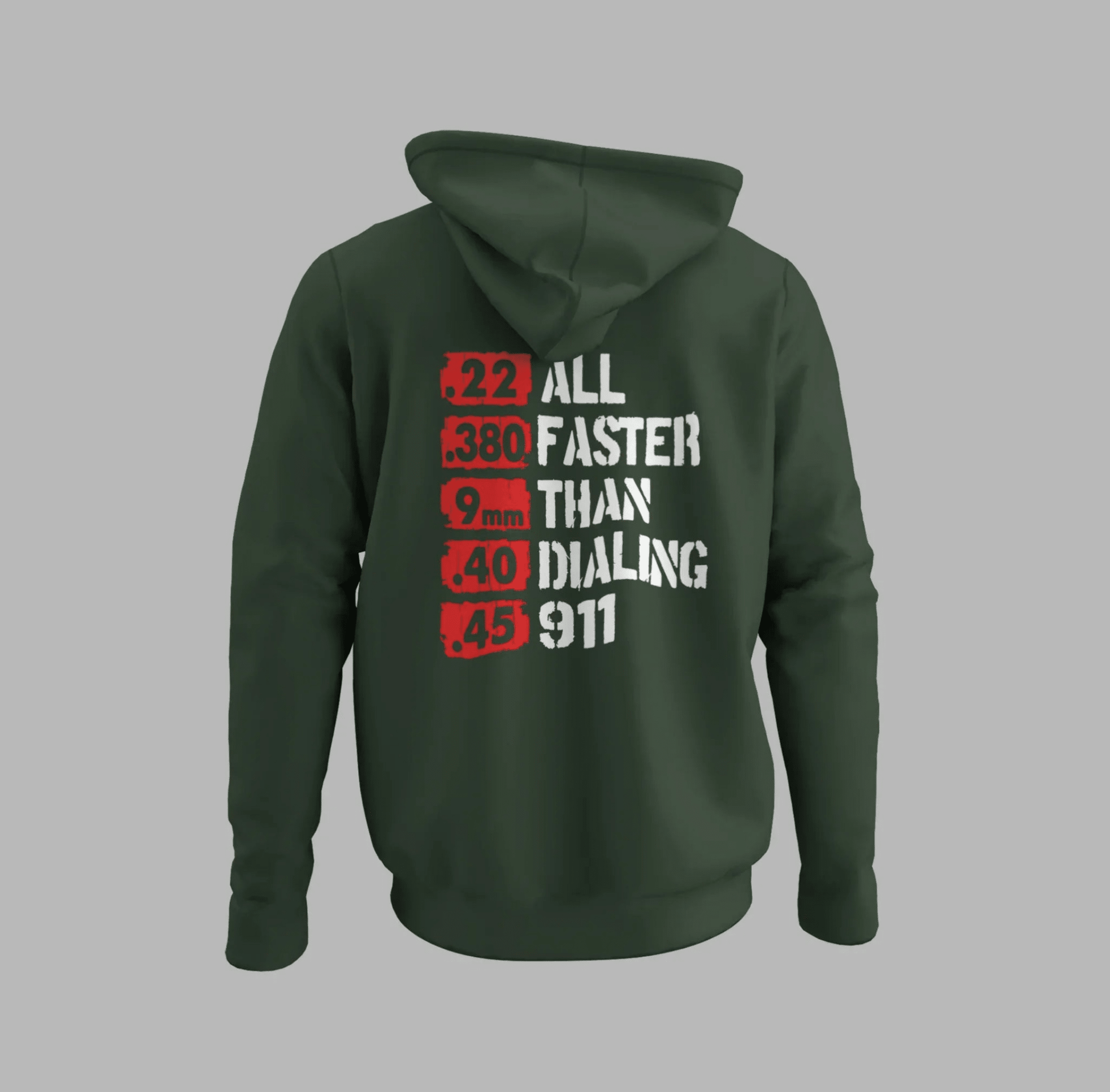All Faster Than Dialing 911 Unisex Hoodie, Gun Rights Gift, 2nd Amendment Sweatshirt, Pro Gun Apparel - SKULLFURY MERCH