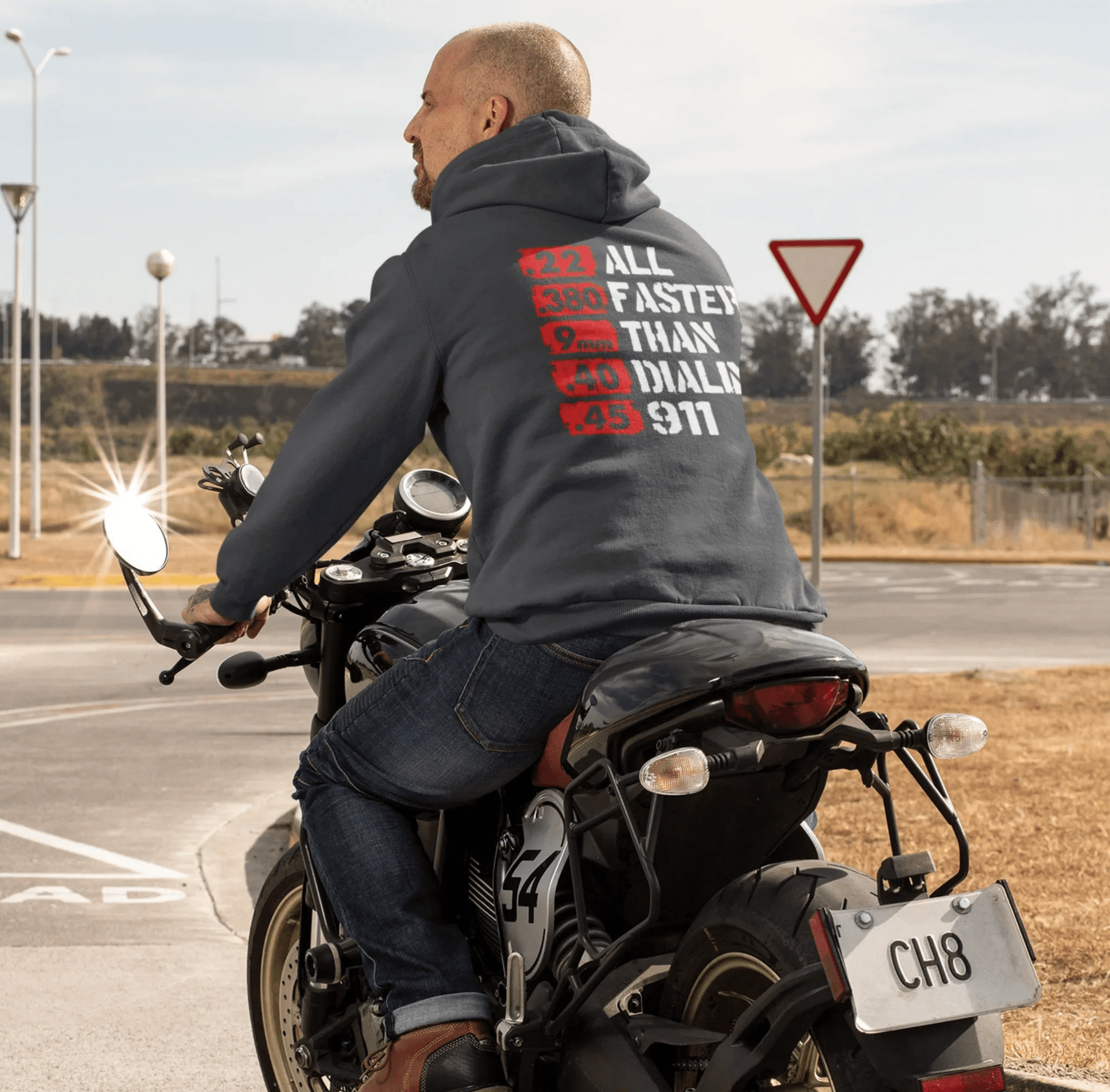 All Faster Than Dialing 911 Unisex Hoodie, Gun Rights Gift, 2nd Amendment Sweatshirt, Pro Gun Apparel - SKULLFURY MERCH