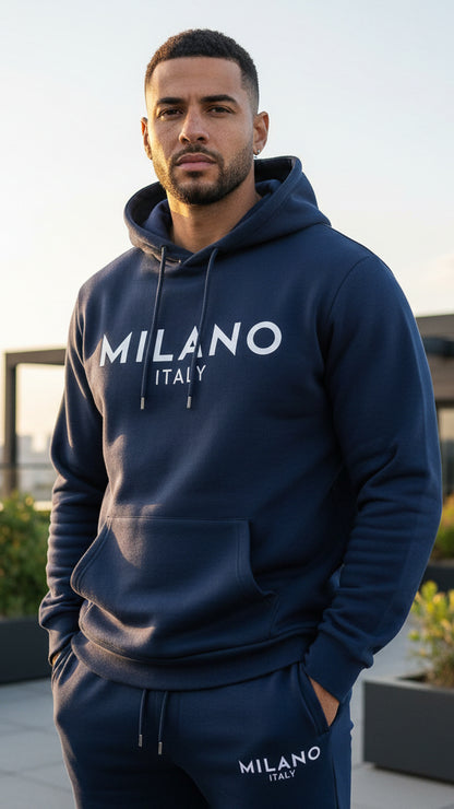Men's Milano Printed Hoodie and Drawstring Sweatpants Set