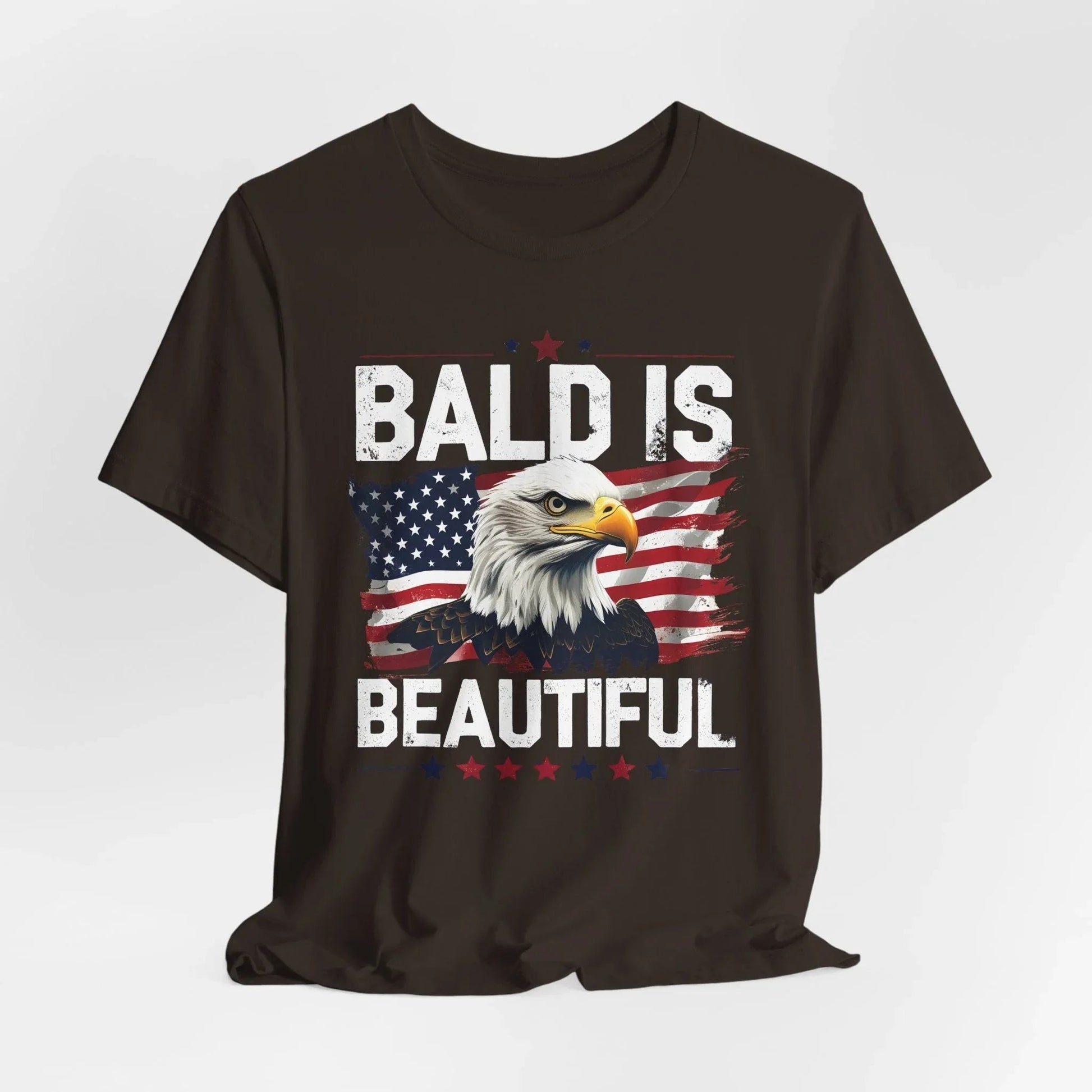 Bald is Beautiful Tee, Bald Eagle Shirt, Patriotic T-Shirt, Unisex Graphic Tee, Eagle Lover Gift, Independence Day Apparel - SKULLFURY MERCH