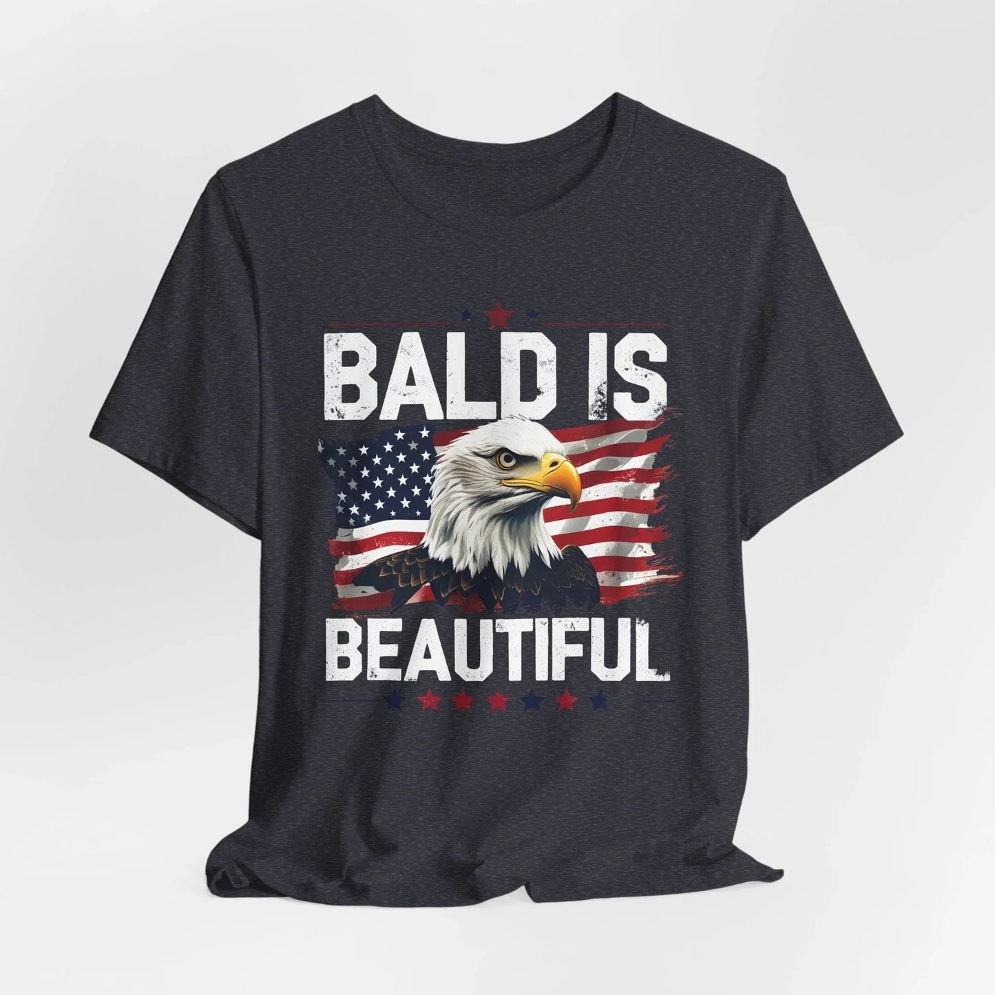 Bald is Beautiful Tee, Bald Eagle Shirt, Patriotic T-Shirt, Unisex Graphic Tee, Eagle Lover Gift, Independence Day Apparel - SKULLFURY MERCH