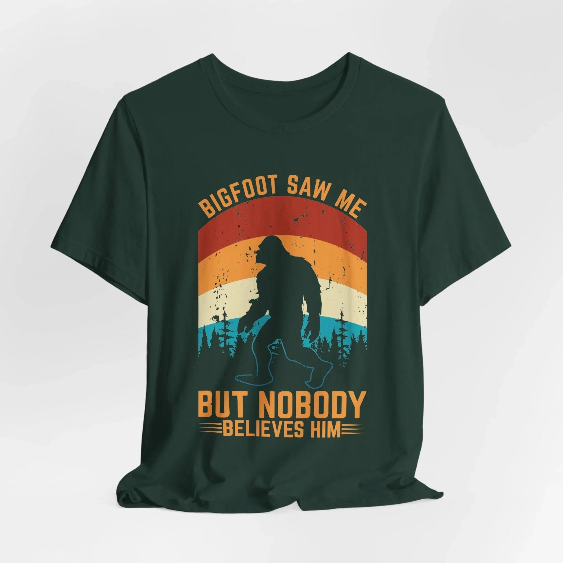 Bigfoot Saw Me T-Shirt, Fun Graphic Tee, Unisex Slogan Shirt, Perfect for Outdoor Lovers - SKULLFURY MERCH