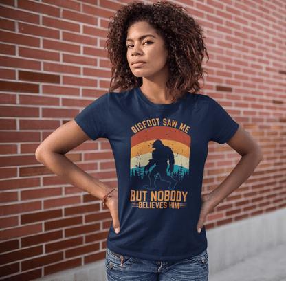 Bigfoot Saw Me T-Shirt, Fun Graphic Tee, Unisex Slogan Shirt, Perfect for Outdoor Lovers - SKULLFURY MERCH