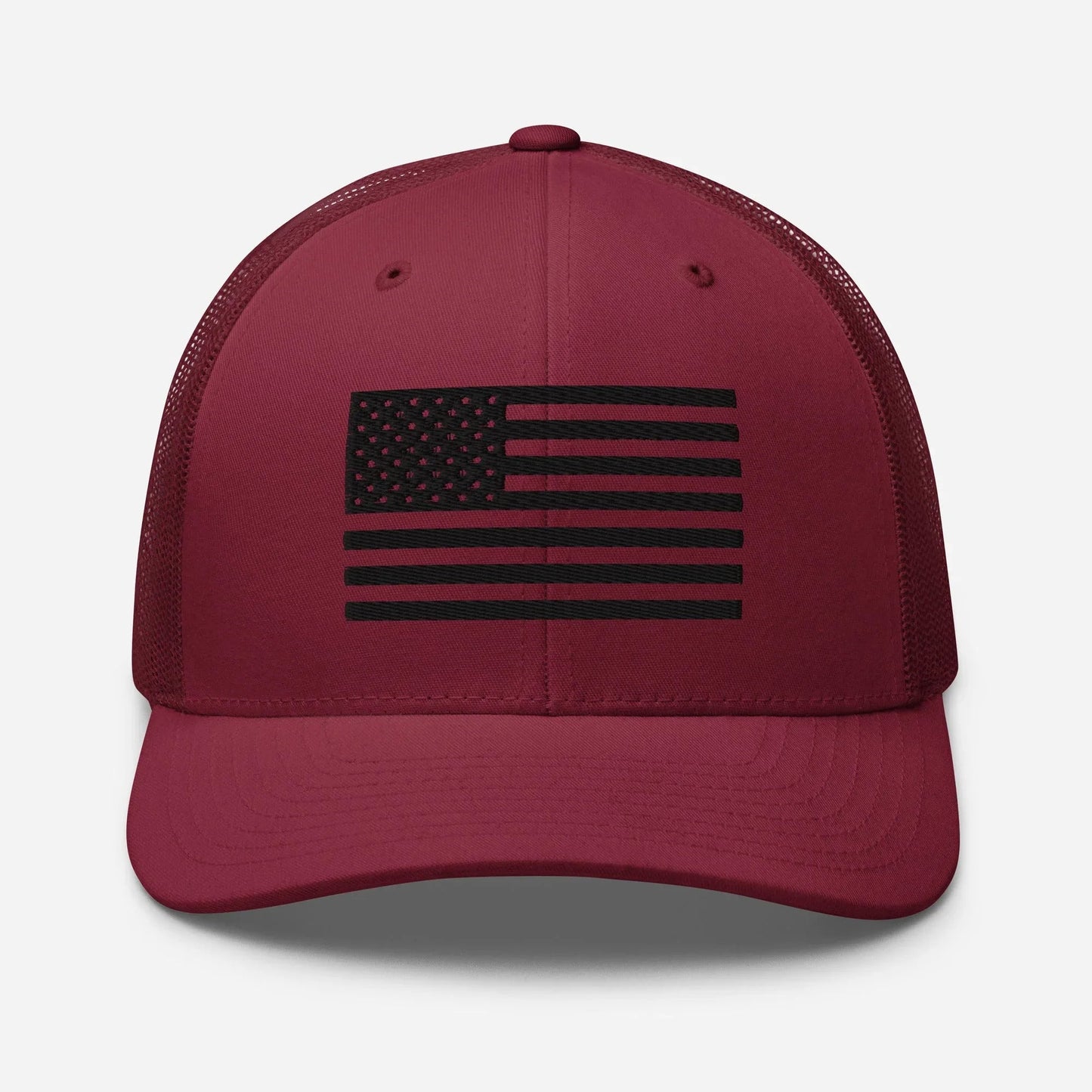 Black & White American Flag Patriotic Snapback Trucker Cap - SKULLFURY MERCH