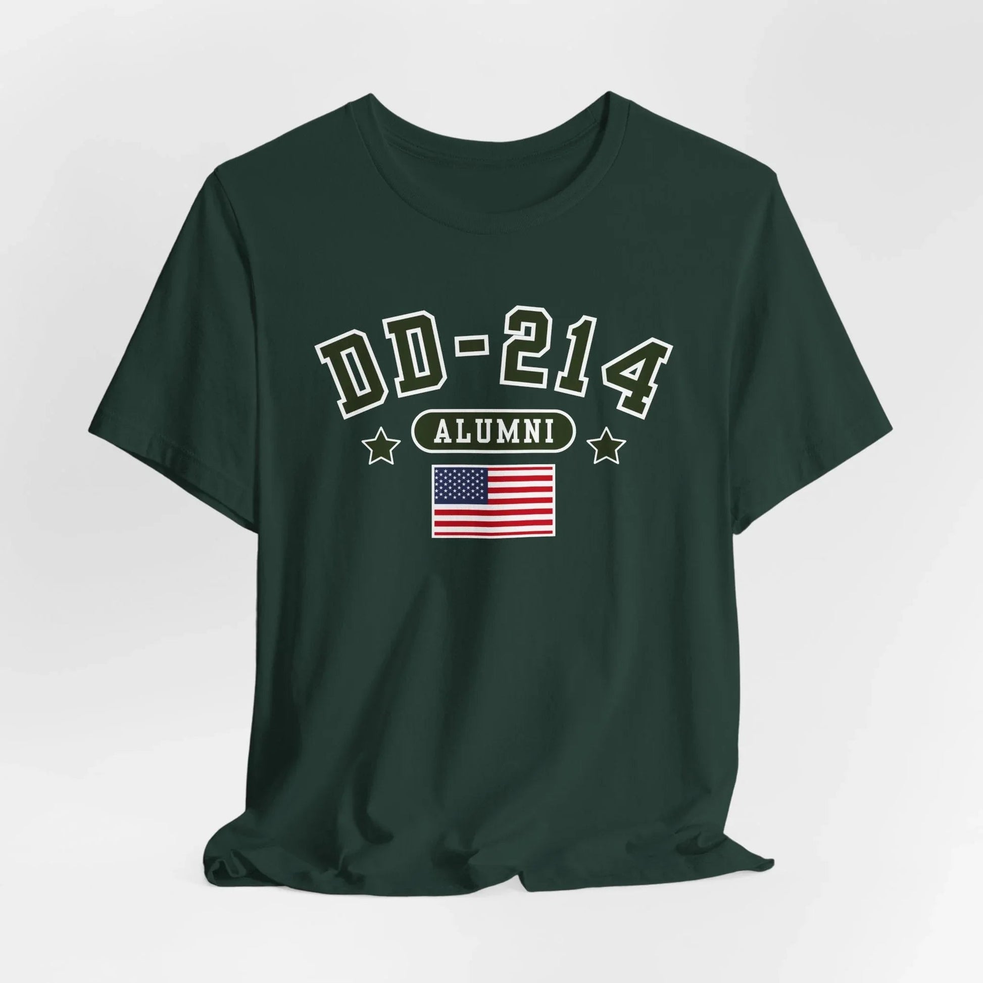 DD - 214 Alumni Unisex T-Shirt, Military Retirement Tee - SKULLFURY MERCH