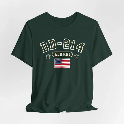 DD - 214 Alumni Unisex T-Shirt, Military Retirement Tee - SKULLFURY MERCH
