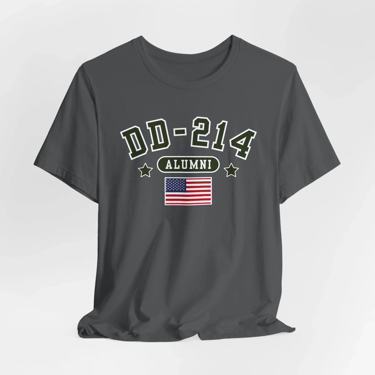 DD - 214 Alumni Unisex T-Shirt, Military Retirement Tee - SKULLFURY MERCH