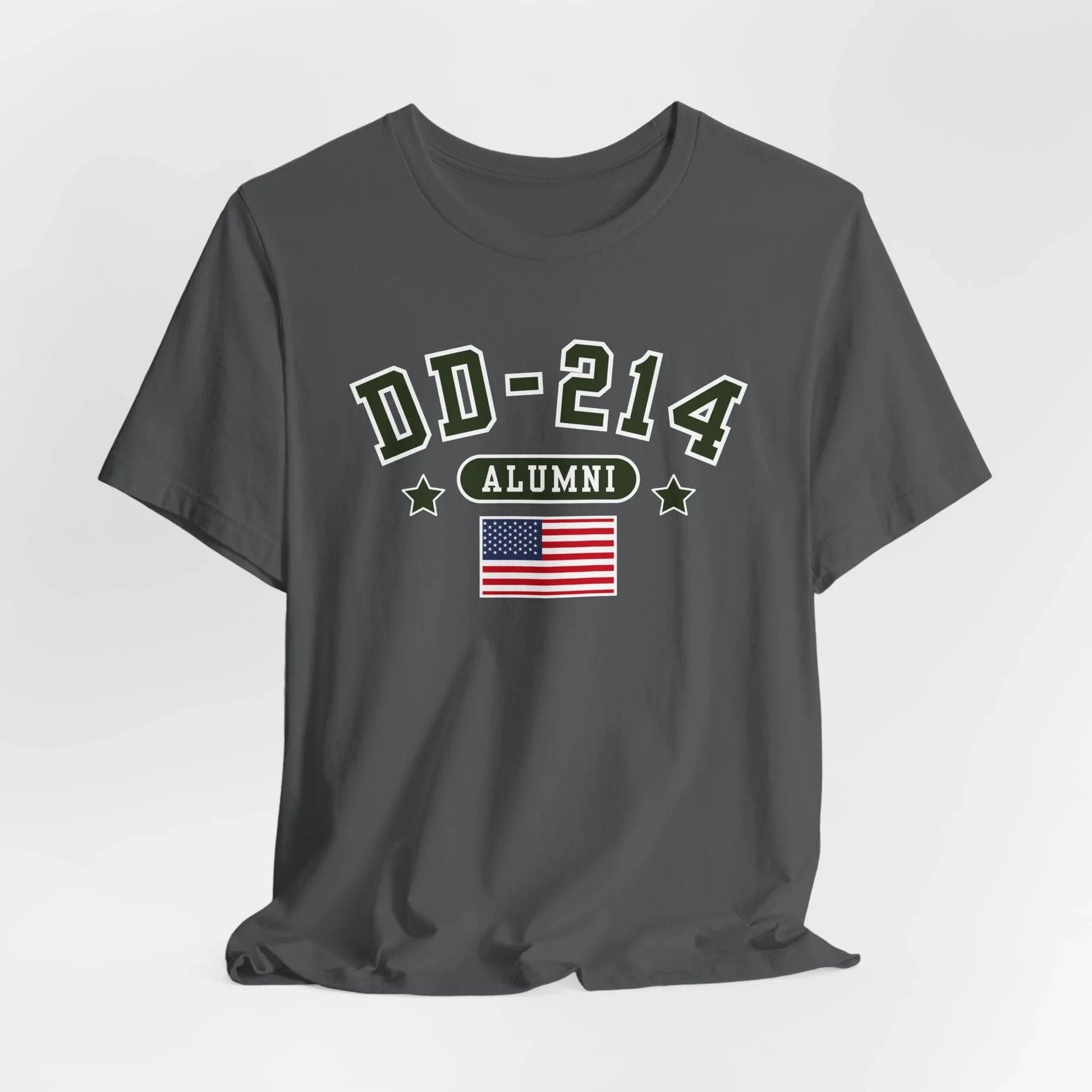 DD - 214 Alumni Unisex T-Shirt, Military Retirement Tee - SKULLFURY MERCH