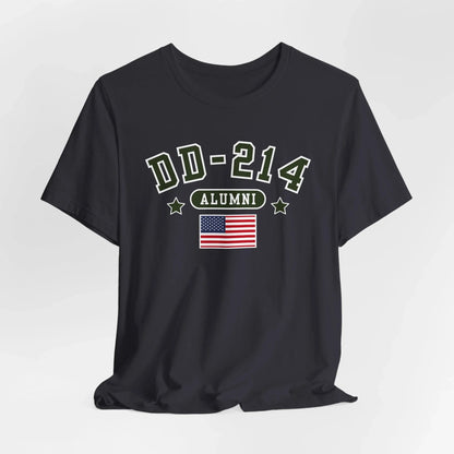 DD - 214 Alumni Unisex T-Shirt, Military Retirement Tee - SKULLFURY MERCH