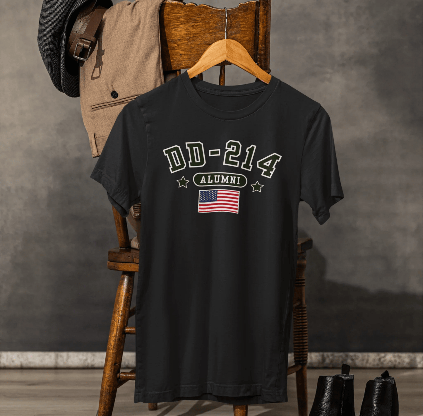DD - 214 Alumni Unisex T-Shirt, Military Retirement Tee - SKULLFURY MERCH