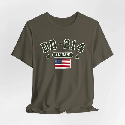DD - 214 Alumni Unisex T-Shirt, Military Retirement Tee - SKULLFURY MERCH