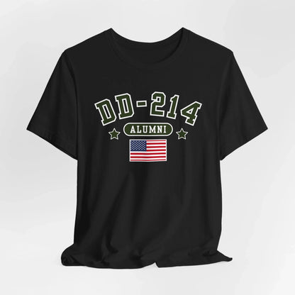 DD - 214 Alumni Unisex T-Shirt, Military Retirement Tee - SKULLFURY MERCH