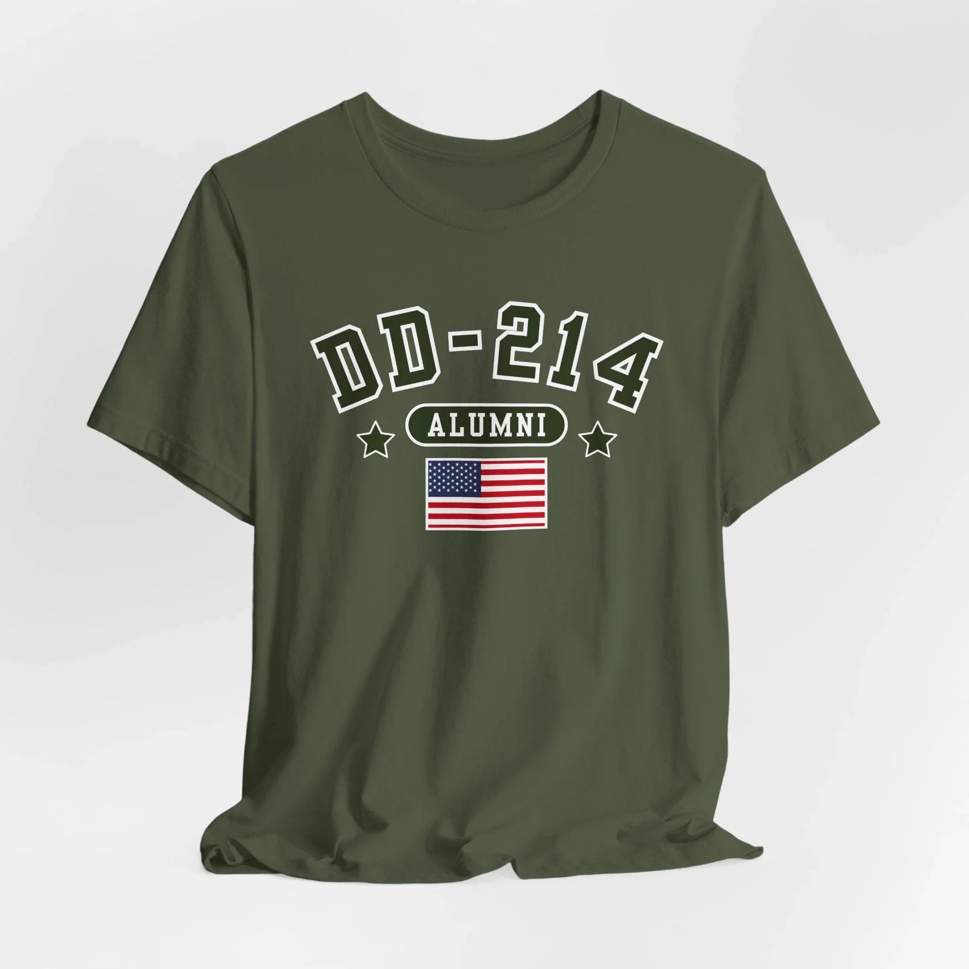 DD - 214 Alumni Unisex T-Shirt, Military Retirement Tee - SKULLFURY MERCH