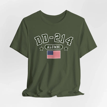 DD - 214 Alumni Unisex T-Shirt, Military Retirement Tee - SKULLFURY MERCH