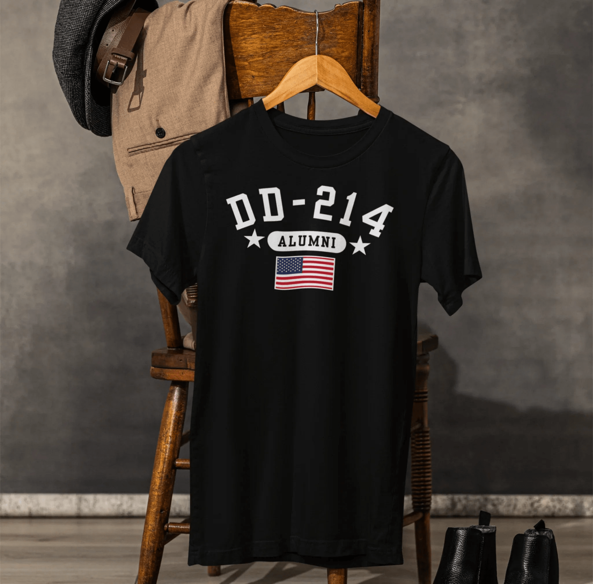 DD - 214 Veteran Alumni Unisex T-Shirt, Military Retirement Tee, Perfect for Veterans Day - SKULLFURY MERCH