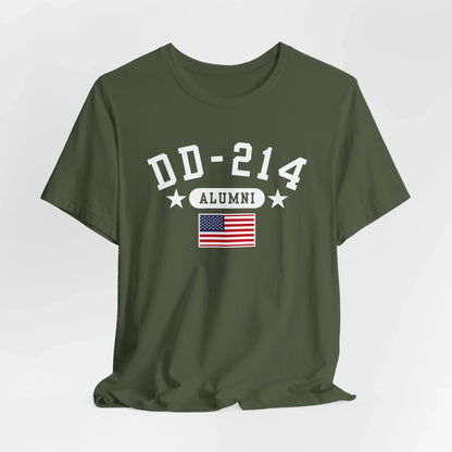 DD - 214 Veteran Alumni Unisex T-Shirt, Military Retirement Tee, Perfect for Veterans Day - SKULLFURY MERCH