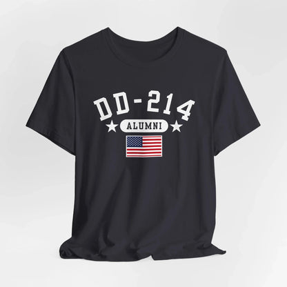 DD - 214 Veteran Alumni Unisex T-Shirt, Military Retirement Tee, Perfect for Veterans Day - SKULLFURY MERCH